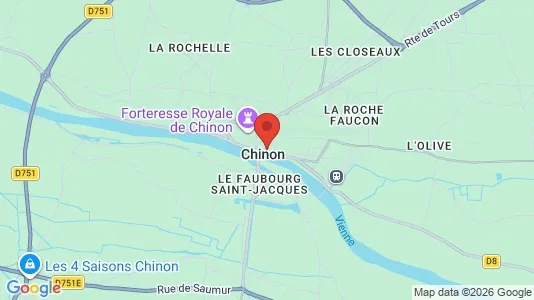 Apartments for rent i Chinon - kort over placeringen