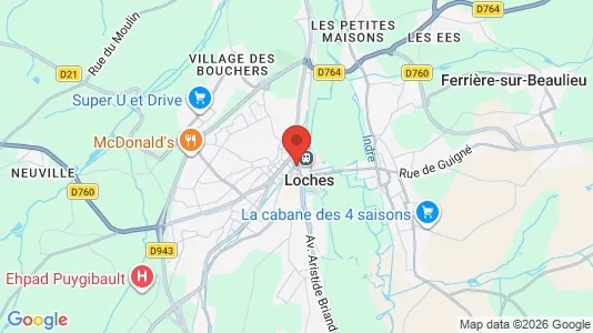 Apartments for rent i Loches - kort over placeringen