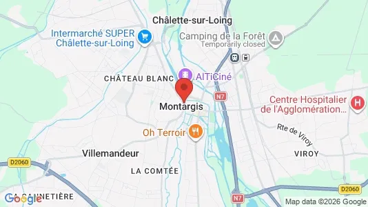 Apartments for rent i Montargis - kort over placeringen