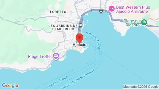 Houses for rent i Ajaccio - kort over placeringen