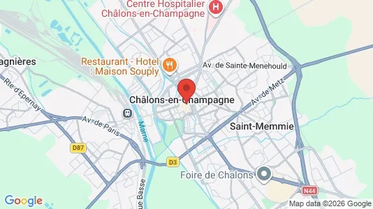 Apartments for rent i Châlons-en-Champagne - kort over placeringen