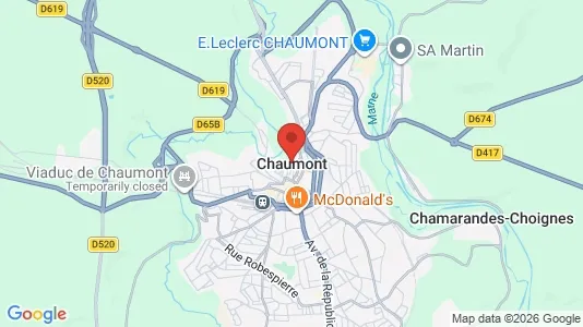 Houses for rent i Chaumont - kort over placeringen