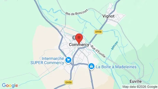 Apartments for rent i Commercy - kort over placeringen