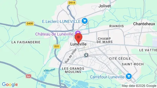 Apartments for rent i Lunéville - kort over placeringen