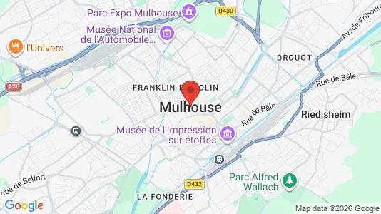 Houses for rent i Mulhouse - kort over placeringen