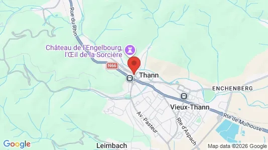 Apartments for rent i Thann-Guebwiller - kort over placeringen