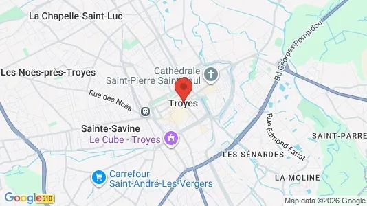 Houses for rent i Troyes - kort over placeringen
