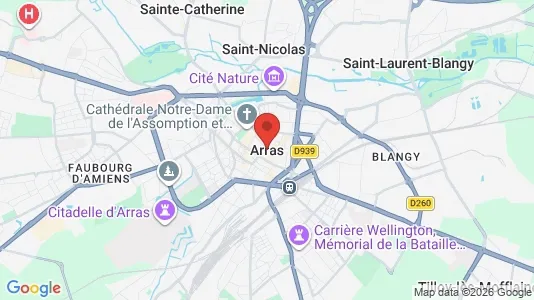 Apartments for rent i Arras - kort over placeringen