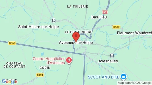 Apartments for rent i Avesnes-sur-Helpe - kort over placeringen
