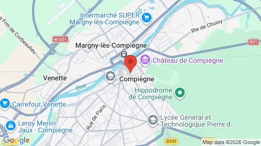 Apartments for rent i Compiègne - kort over placeringen