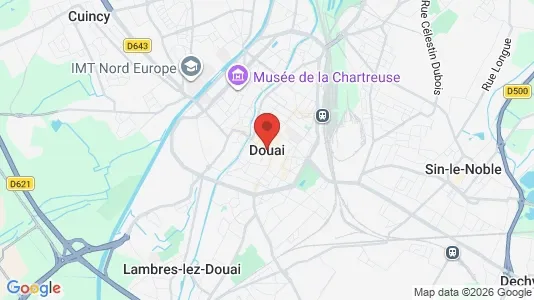 Houses for rent i Douai - kort over placeringen