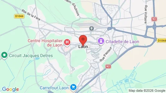 Apartments for rent i Laon - kort over placeringen