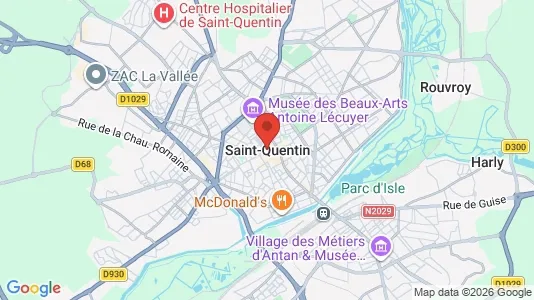 Houses for rent i Saint-Quentin - kort over placeringen