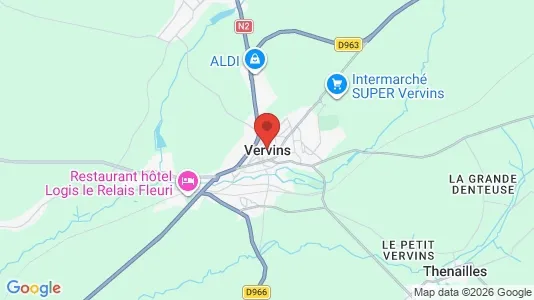 Houses for rent i Vervins - kort over placeringen