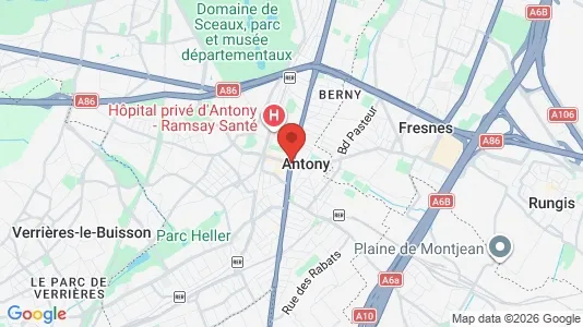 Houses for rent i Antony - kort over placeringen