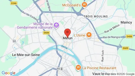 Houses for rent i Melun - kort over placeringen