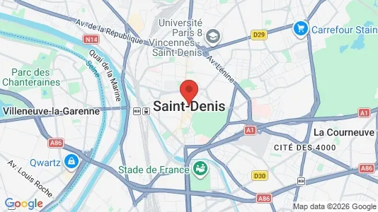 Houses for rent i Saint-Denis - kort over placeringen
