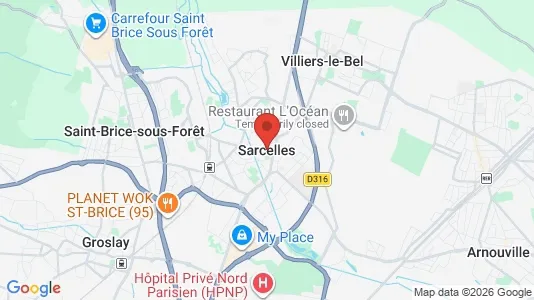 Houses for rent i Sarcelles - kort over placeringen