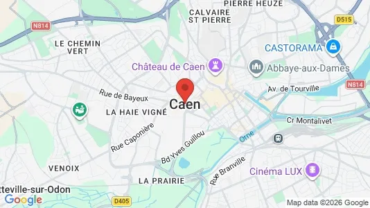 Houses for rent i Caen - kort over placeringen