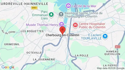 Houses for rent i Cherbourg - kort over placeringen