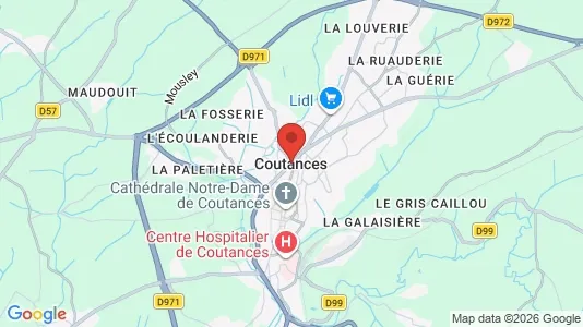 Houses for rent i Coutances - kort over placeringen