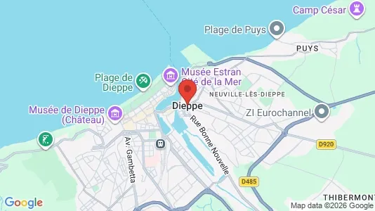 Houses for rent i Dieppe - kort over placeringen