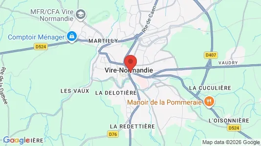 Houses for rent i Vire - kort over placeringen