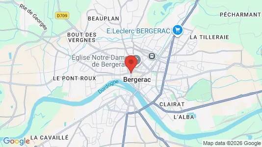Houses for rent i Bergerac - kort over placeringen