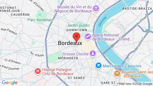 Houses for rent i Bordeaux - kort over placeringen