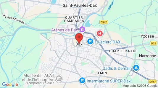 Houses for rent i Dax - kort over placeringen