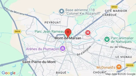 Houses for rent i Mont-de-Marsan - kort over placeringen