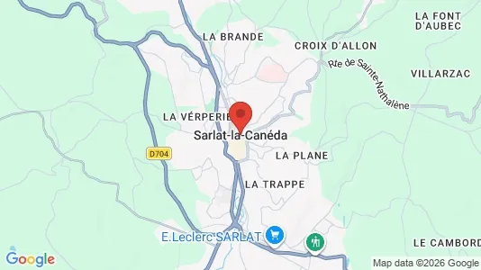 Houses for rent i Sarlat-la-Canéda - kort over placeringen