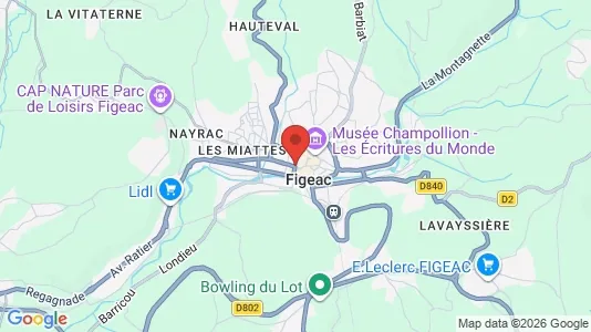 Houses for rent i Figeac - kort over placeringen
