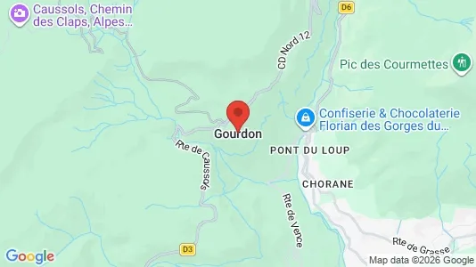 Houses for rent i Gourdon - kort over placeringen