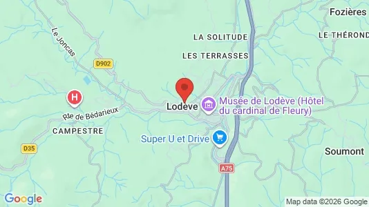 Houses for rent i Lodève - kort over placeringen