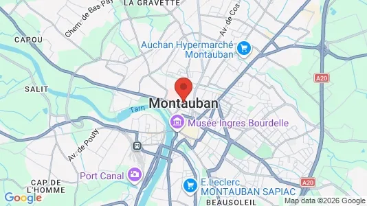 Houses for rent i Montauban - kort over placeringen