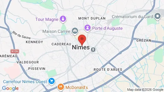 Houses for rent i Nîmes - kort over placeringen