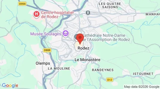 Houses for rent i Rodez - kort over placeringen