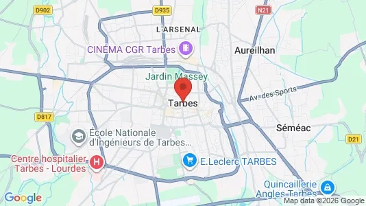 Houses for rent i Tarbes - kort over placeringen