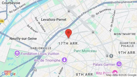 Rooms for rent i Paris 17ème arrondissement - kort over placeringen