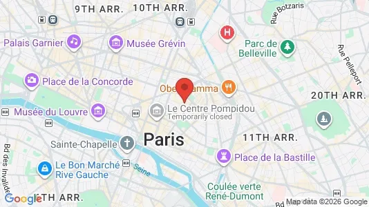 Rooms for rent i Paris 3ème arrondissement - Marais - kort over placeringen