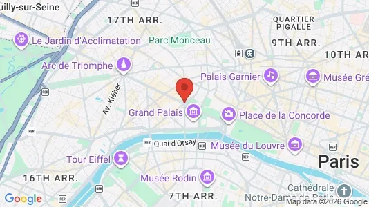 Rooms for rent i Paris 8ème arrondissement - kort over placeringen