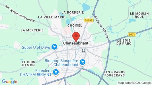 Houses for rent i Châteaubriant-Ancenis - kort over placeringen