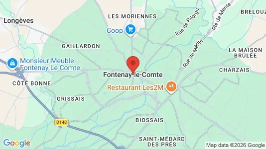 Houses for rent i Fontenay-le-Comte - kort over placeringen
