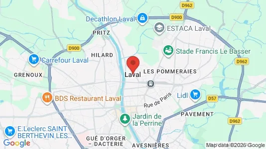 Houses for rent i Laval - kort over placeringen