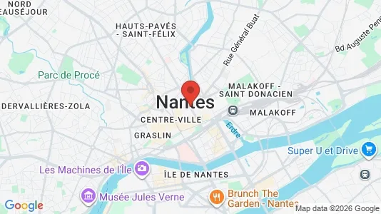 Houses for rent i Nantes - kort over placeringen
