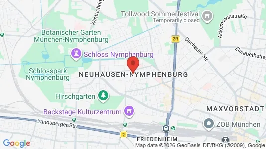 Houses for rent i Munich Neuhausen-Nymphenburg - kort over placeringen