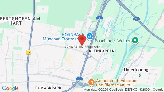 Rooms for rent i Munich Schwabing-Freimann - kort over placeringen