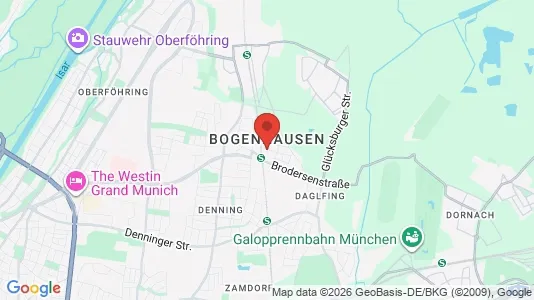Apartments for rent i Munich Bogenhausen - kort over placeringen