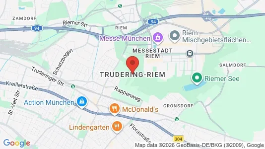 Apartments for rent i Munich Trudering-Riem - kort over placeringen